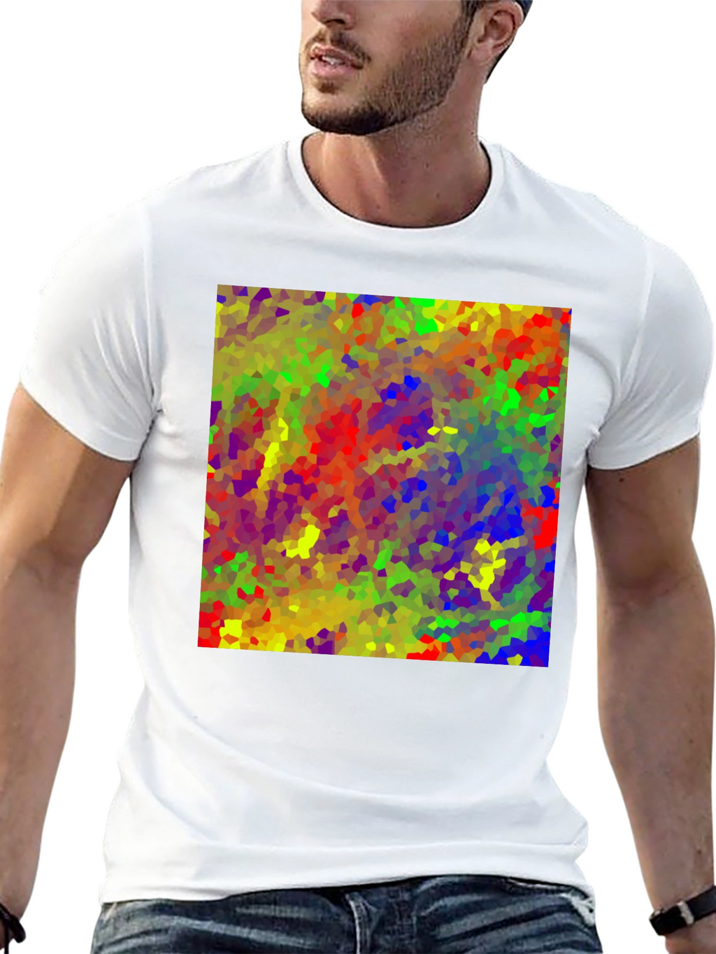 Abstract Mosaic Art T-Shirt - Vibrant Graphic Tee