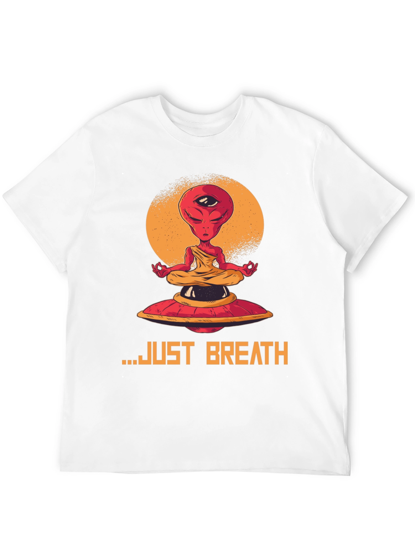 Meditating Alien Graphic Tee - Just Breathe