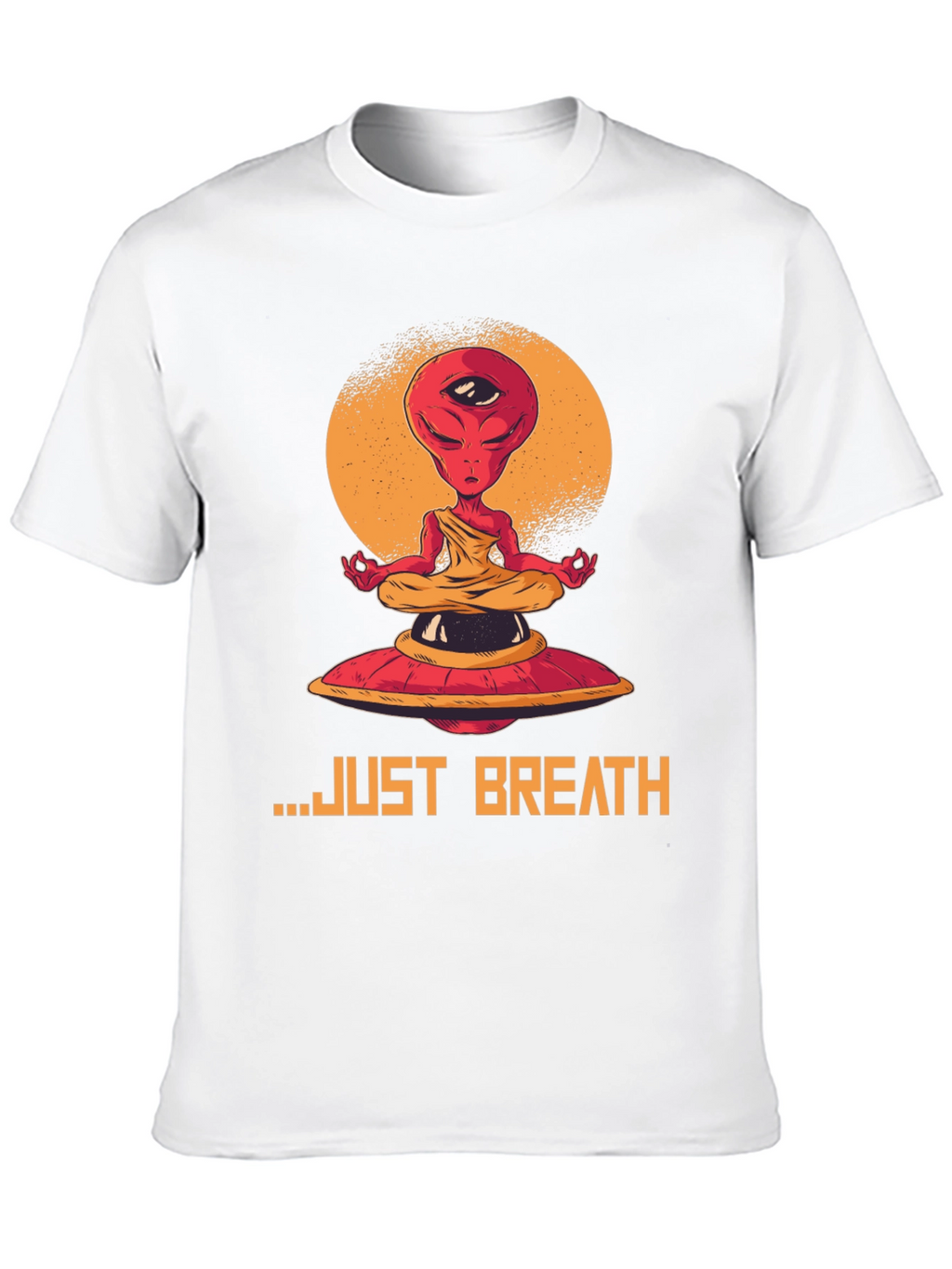 Meditating Alien Graphic Tee - Just Breathe