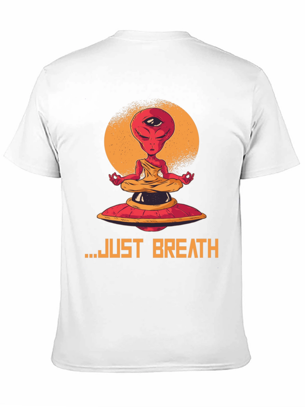 Meditating Alien Graphic Tee - Just Breathe