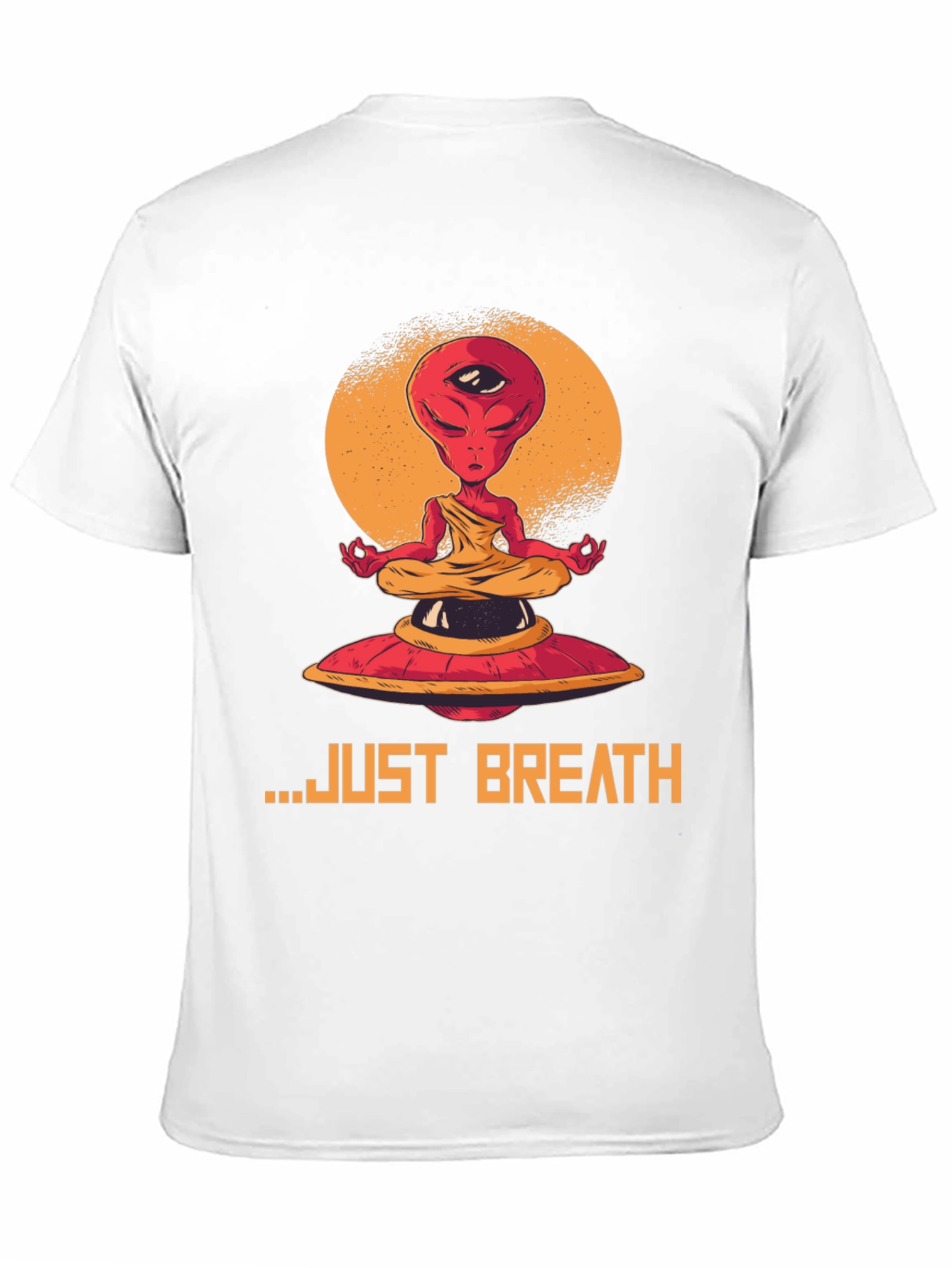 Meditating Alien Graphic Tee - Just Breathe