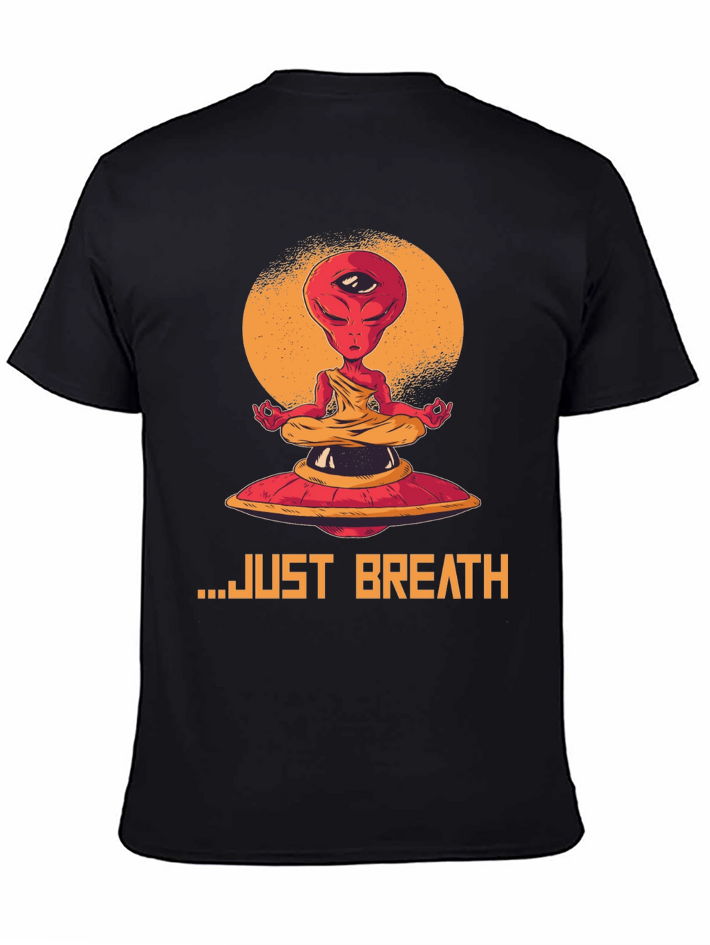 Meditating Alien Graphic Tee - Just Breathe