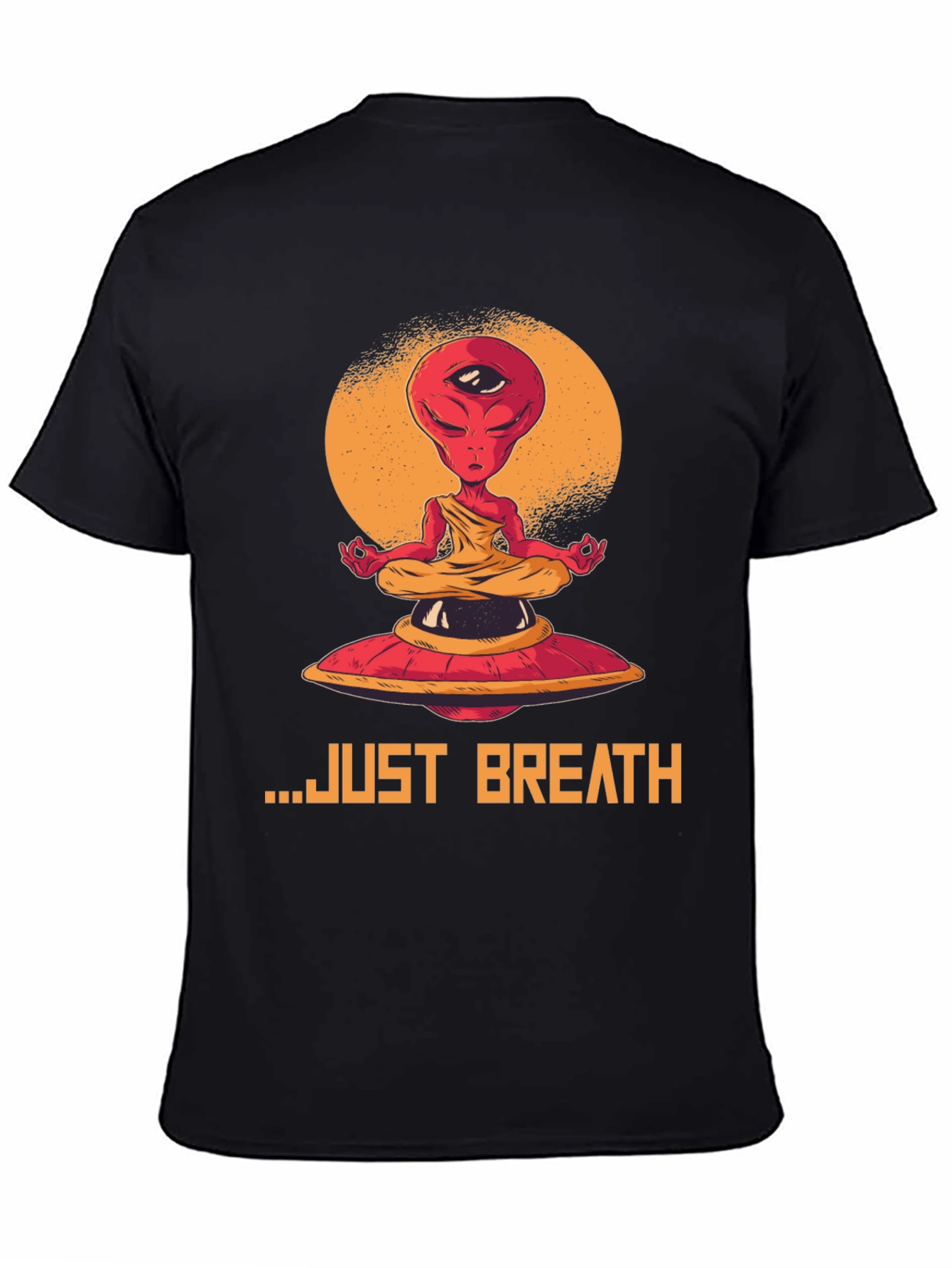 Meditating Alien Graphic Tee - Just Breathe