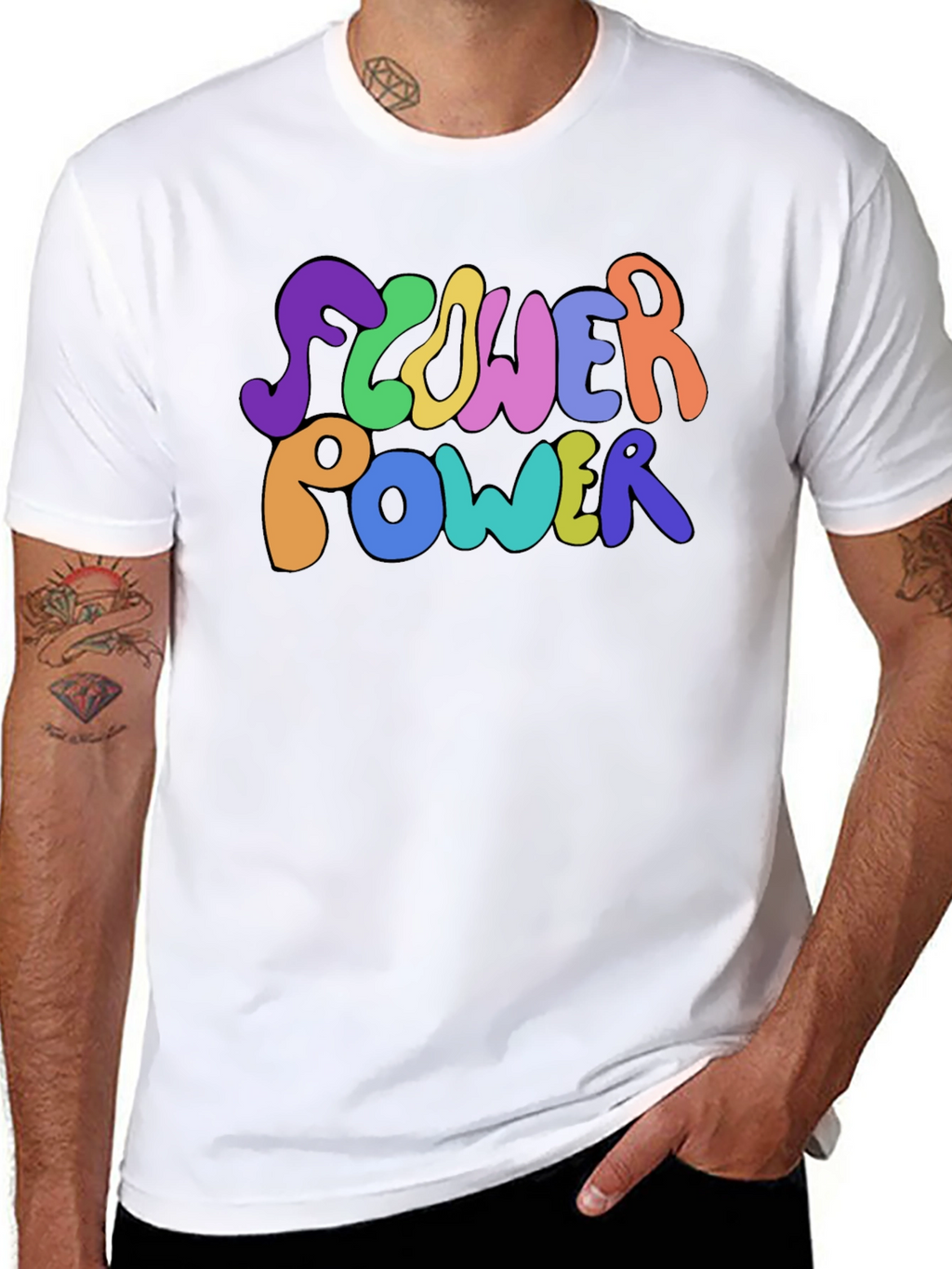 Flower Power Graphic Tee - Groovy Retro Style