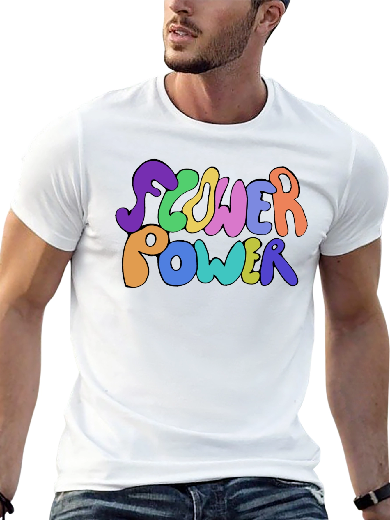 Flower Power Graphic Tee - Groovy Retro Style