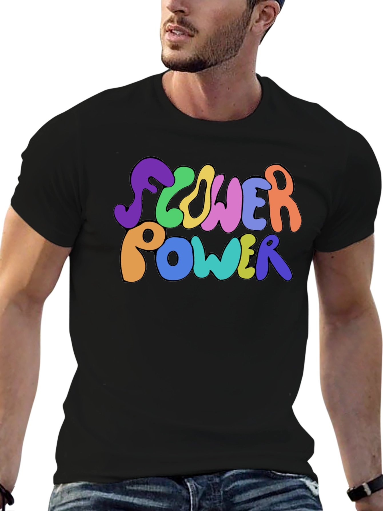 Flower Power Graphic Tee - Groovy Retro Style