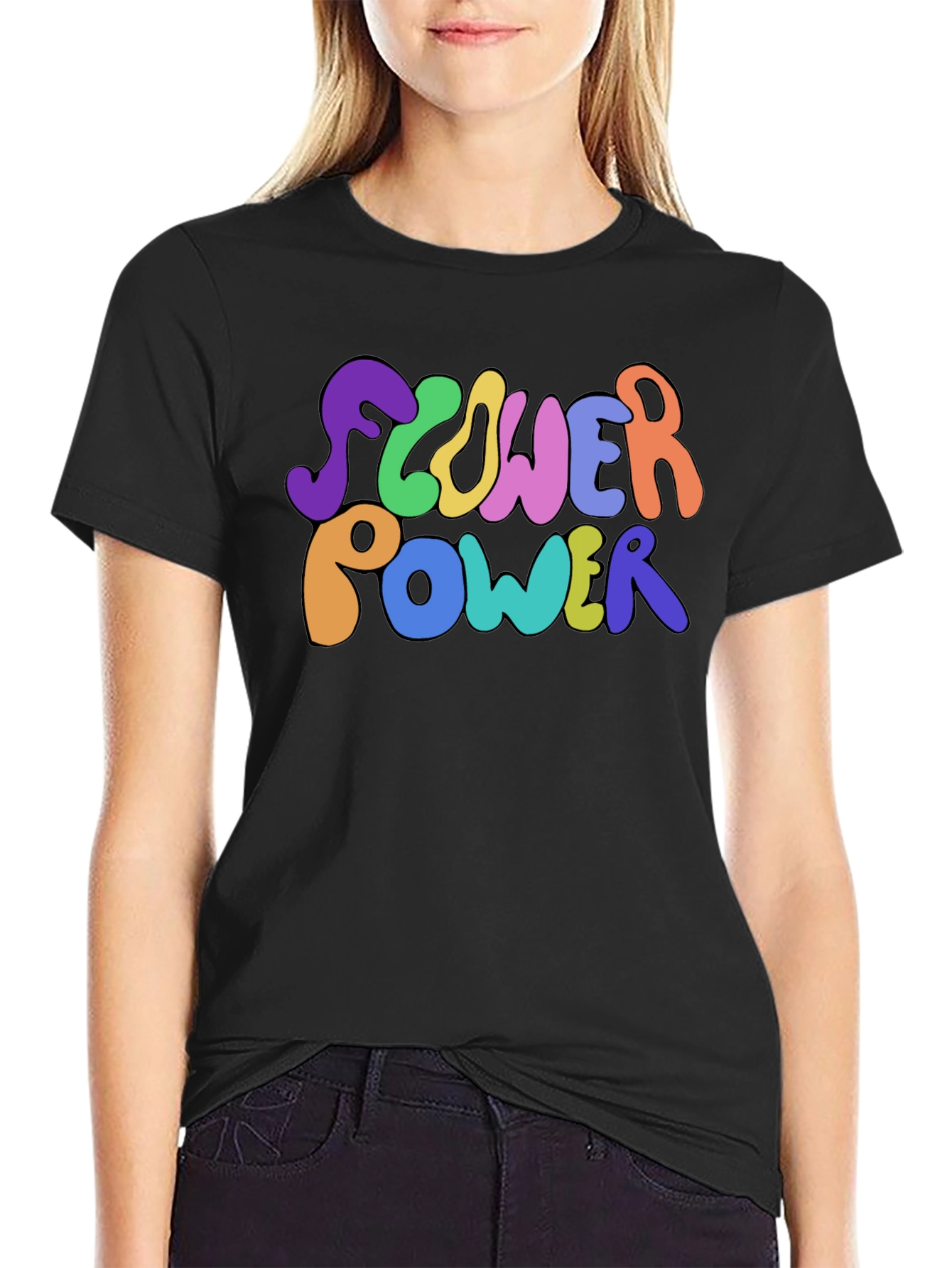 Flower Power Graphic Tee - Groovy Retro Style
