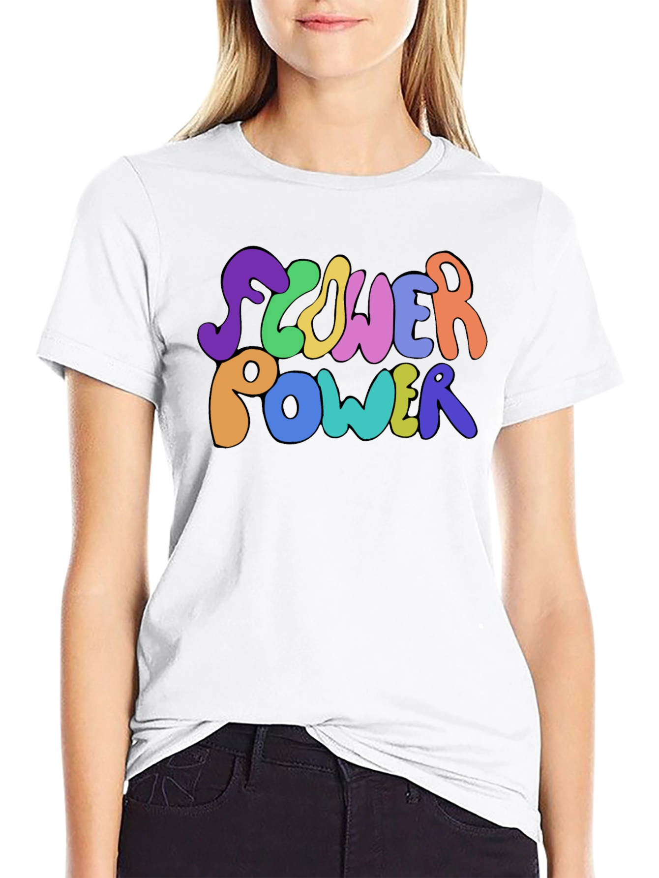 Flower Power Graphic Tee - Groovy Retro Style