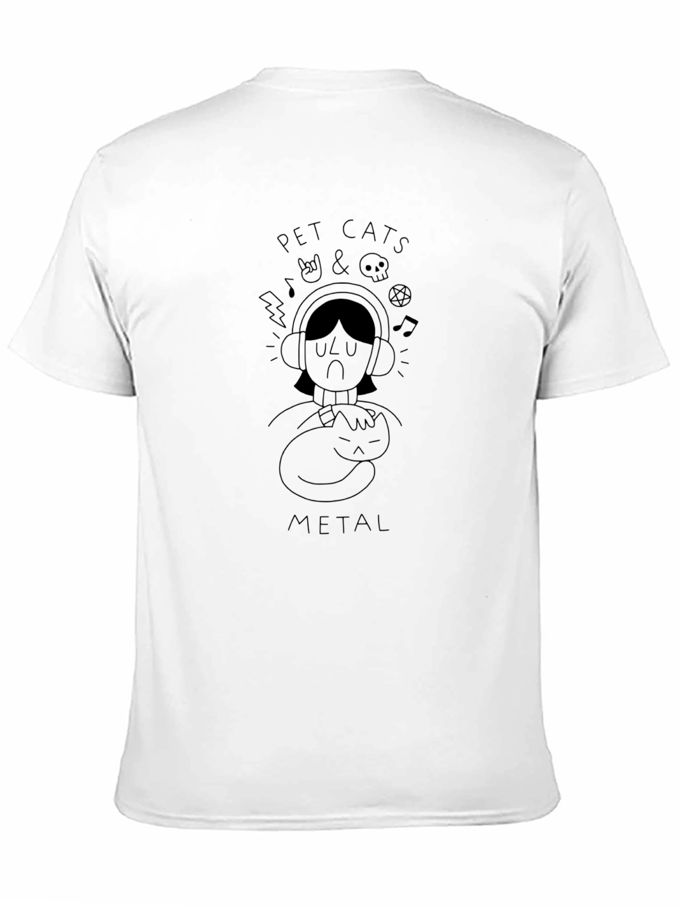 Pet Cats & Metal Black T-Shirt
