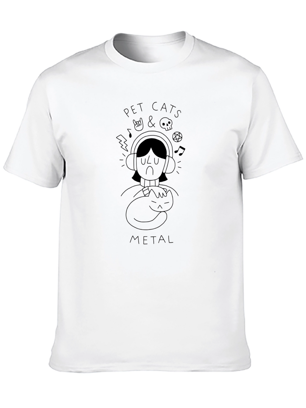 Pet Cats & Metal Black T-Shirt