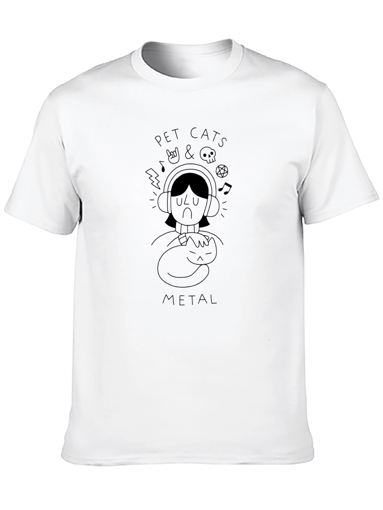 Pet Cats & Metal Black T-Shirt