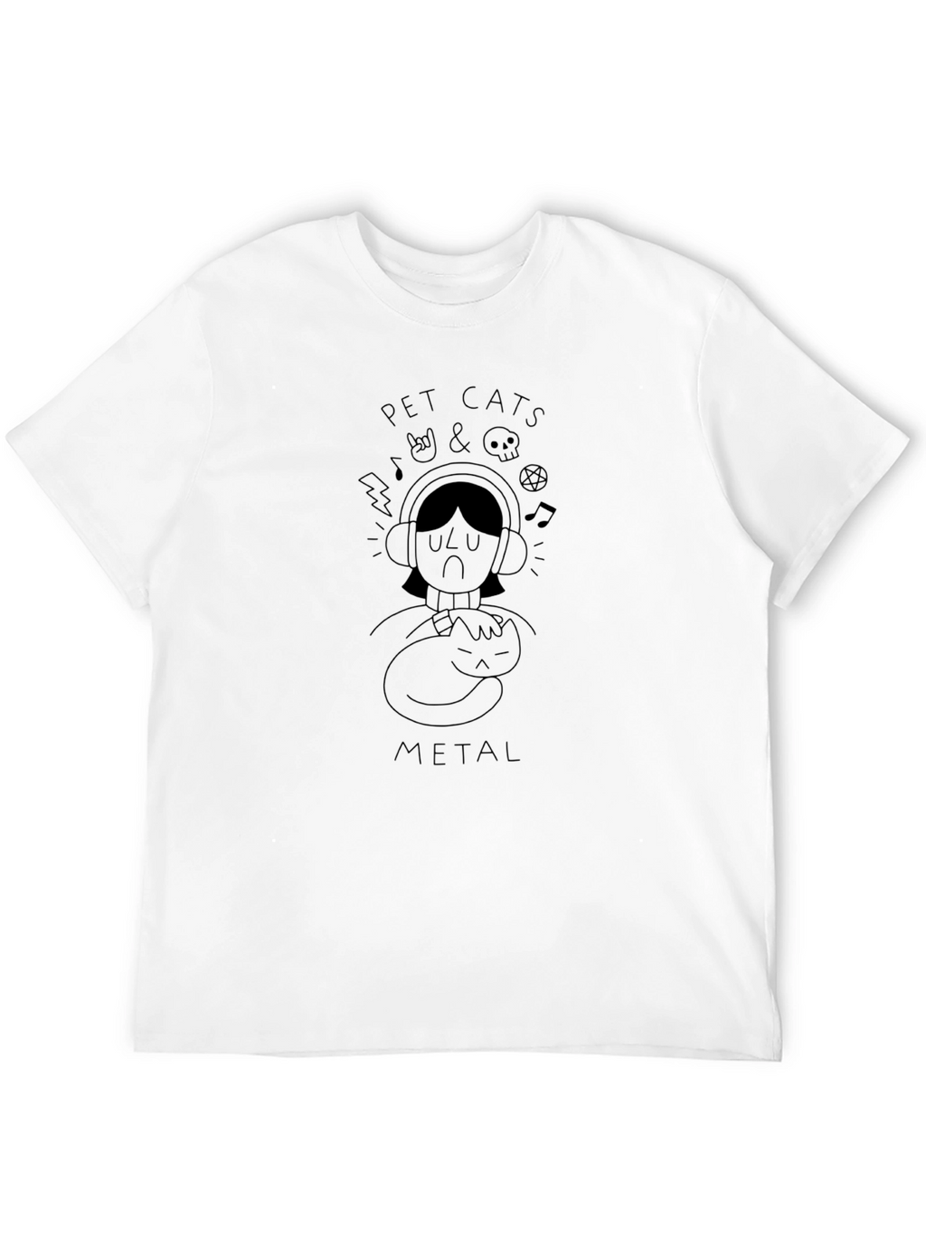 Pet Cats & Metal Black T-Shirt