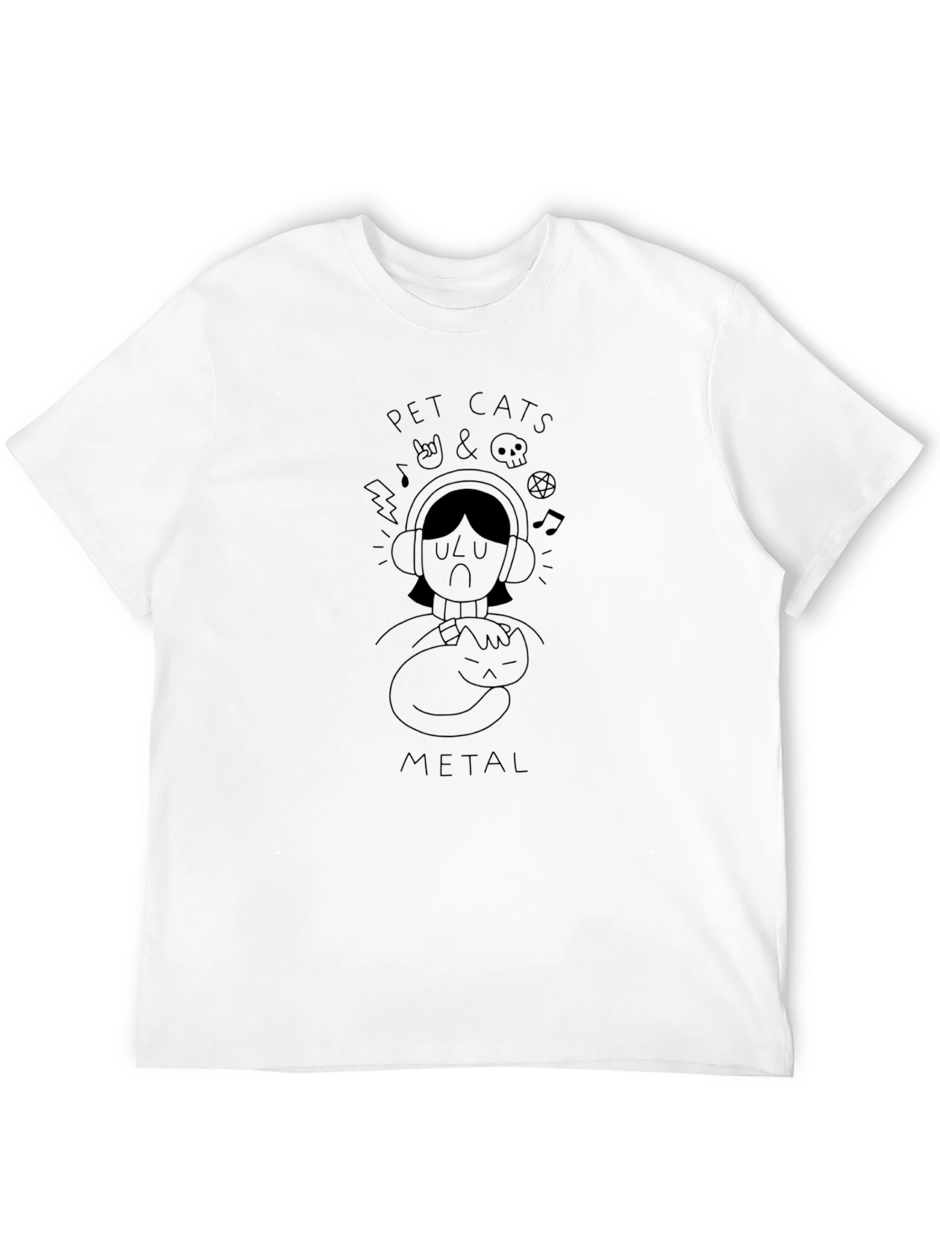 Pet Cats & Metal Black T-Shirt