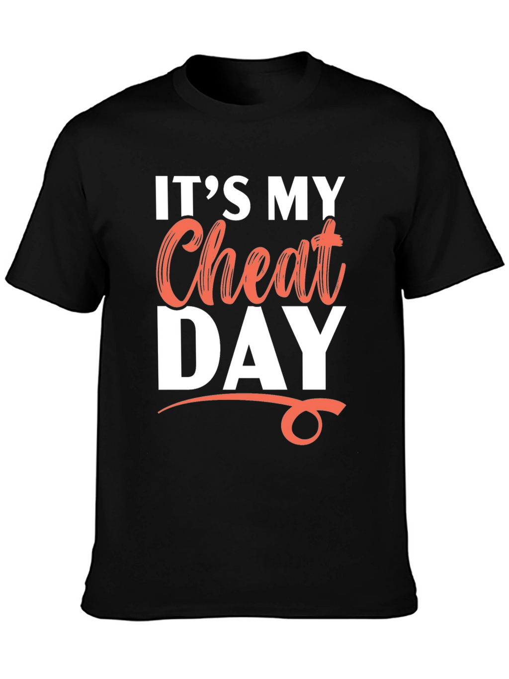 Its My Cheat Day Black Graphic T-Shirt