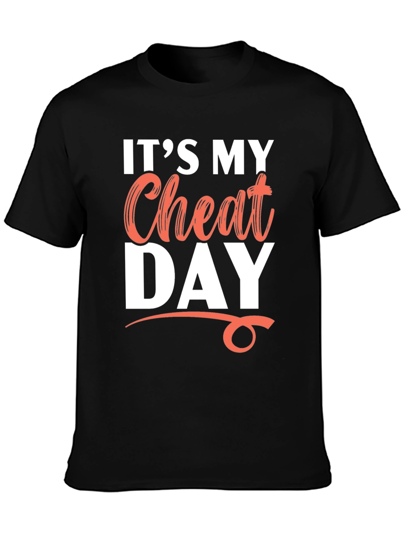 Its My Cheat Day Black Graphic T-Shirt