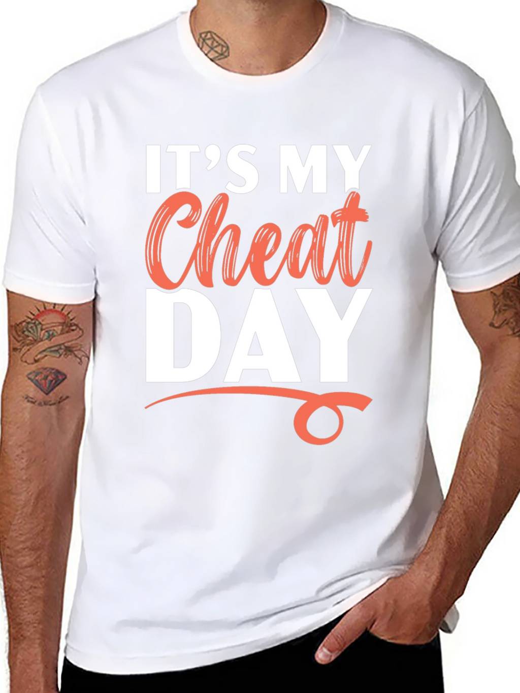 Its My Cheat Day Black Graphic T-Shirt