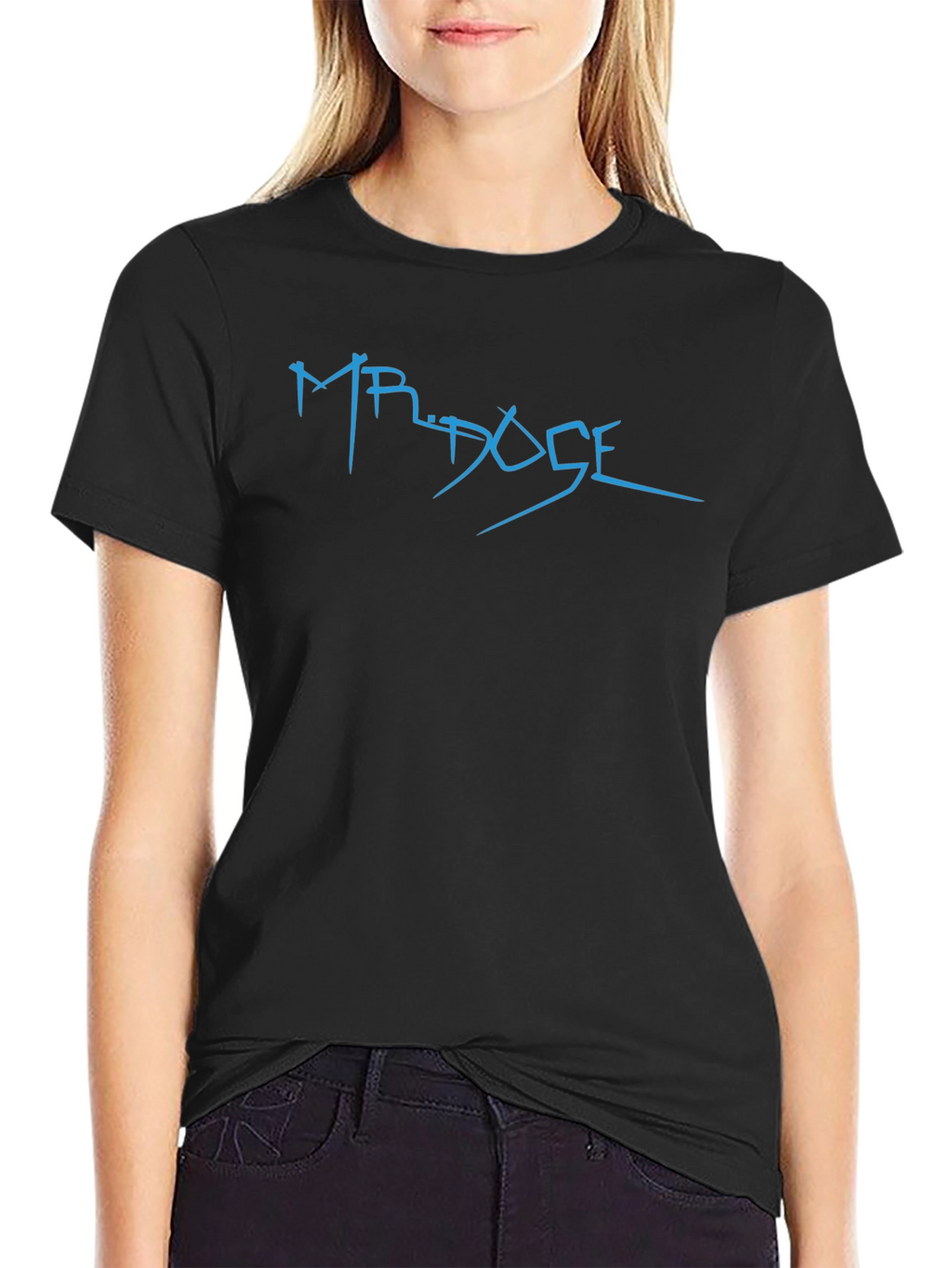 MR. DOSE Graphic Black T-Shirt - Stylish Casual Wear