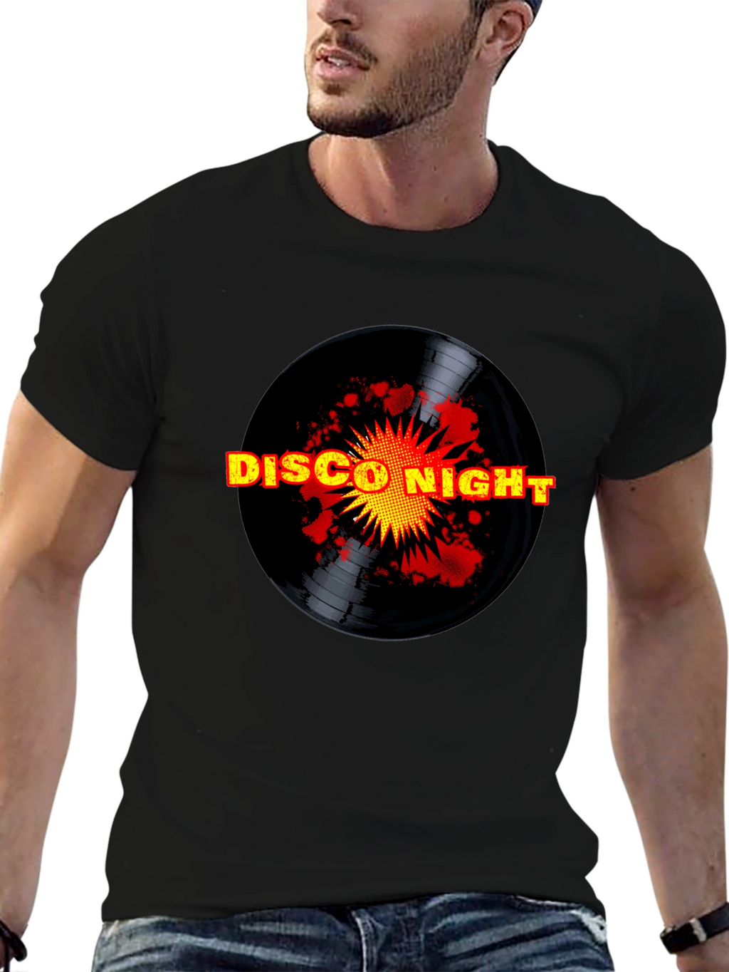 Disco Night Black T-Shirt