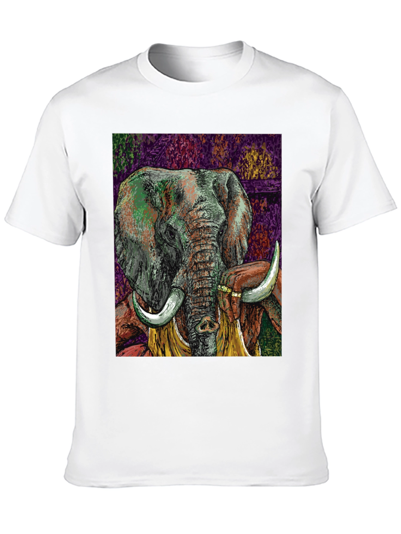Elephant Art Graphic T-Shirt