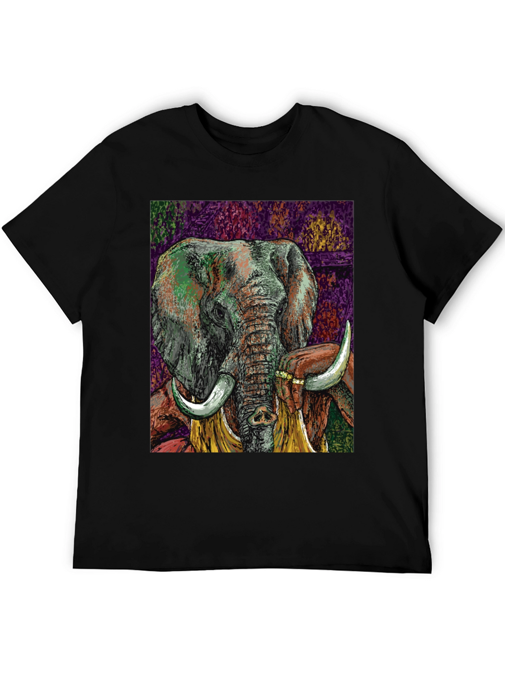 Elephant Art Graphic T-Shirt
