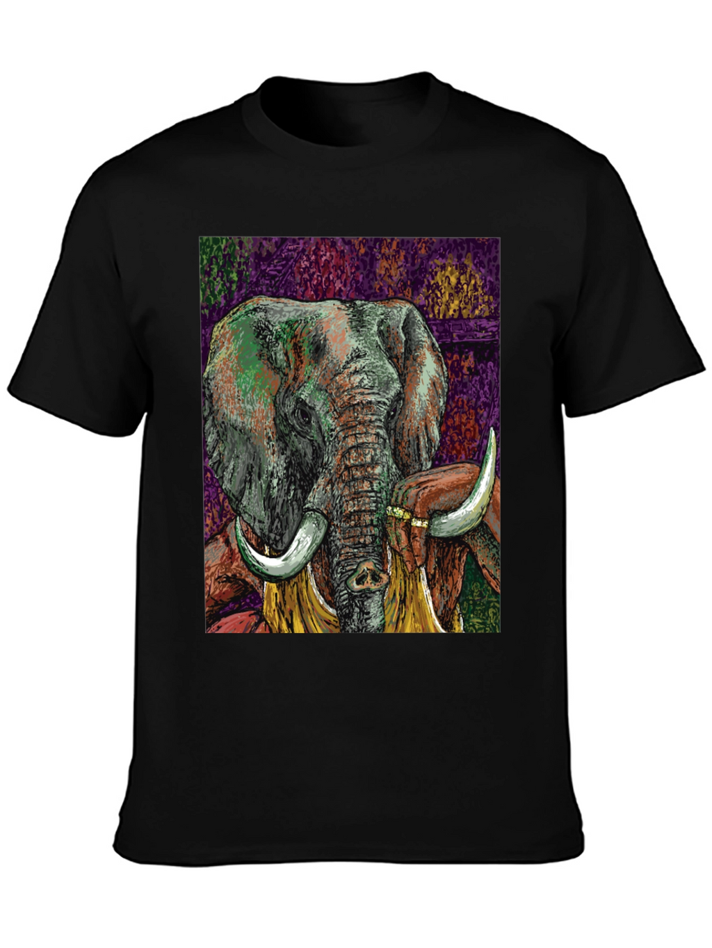 Elephant Art Graphic T-Shirt