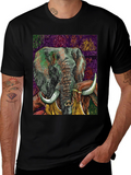 Elephant Art Graphic T-Shirt