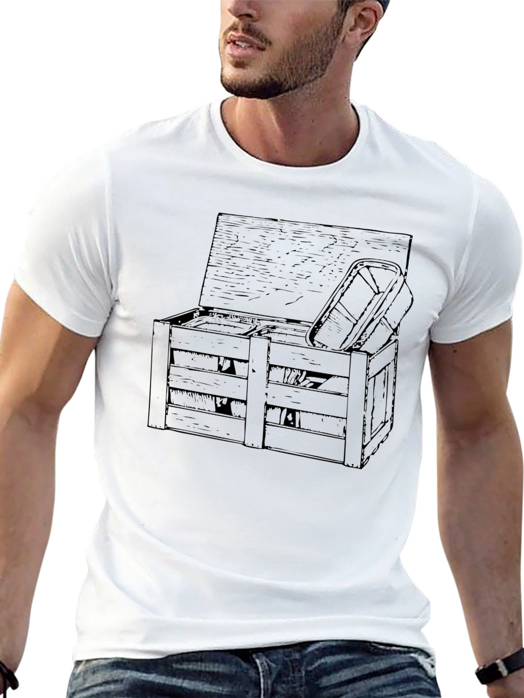 Novelty Crate Graphic Tee - Unique Design!