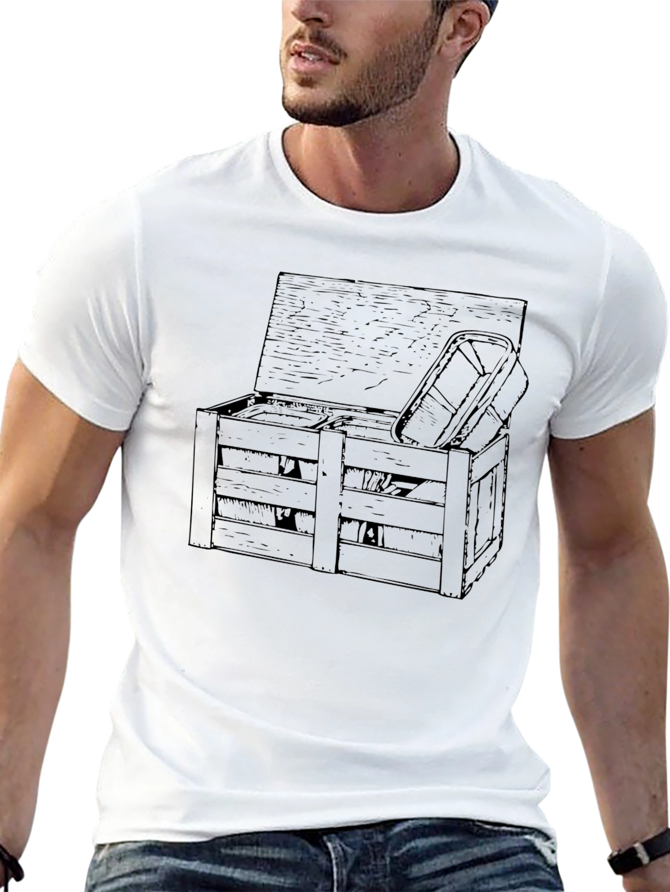 Novelty Crate Graphic Tee - Unique Design!