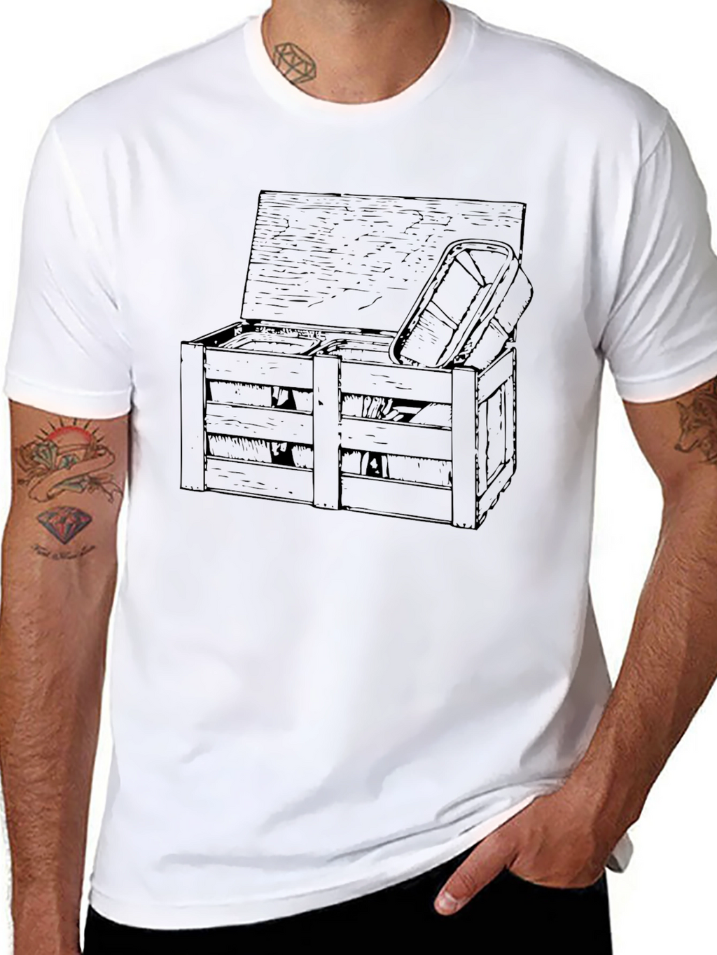 Novelty Crate Graphic Tee - Unique Design!