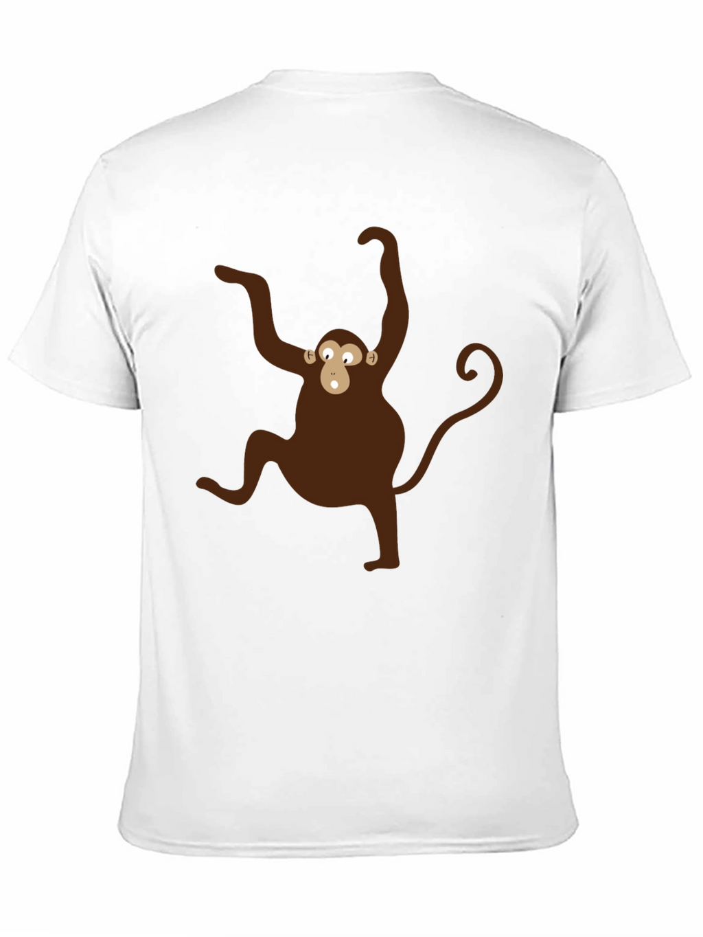 Monkey Graphic T-Shirt - Black Crew Neck Tee