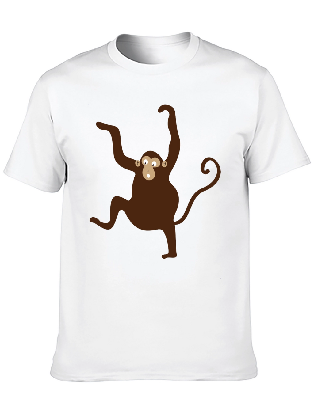 Monkey Graphic T-Shirt - Black Crew Neck Tee