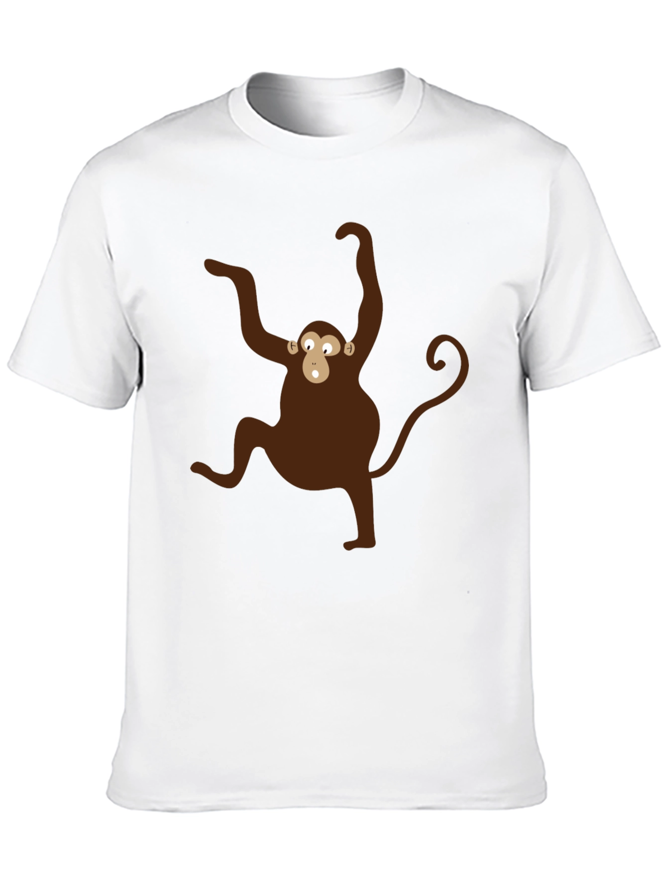 Monkey Graphic T-Shirt - Black Crew Neck Tee