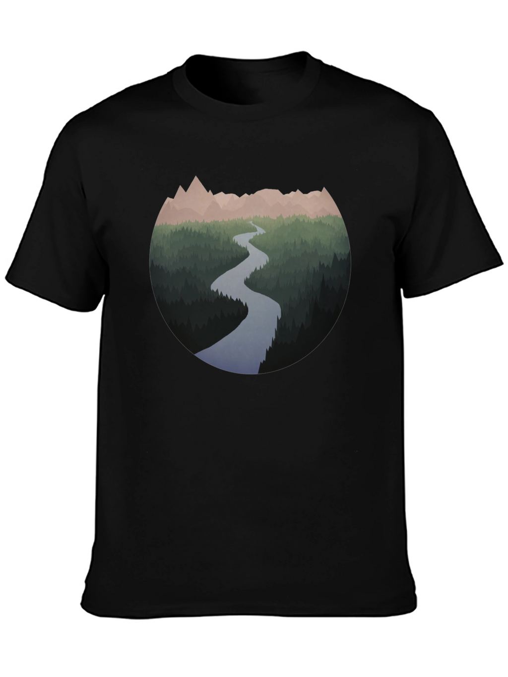 Mountain River Graphic T-Shirt