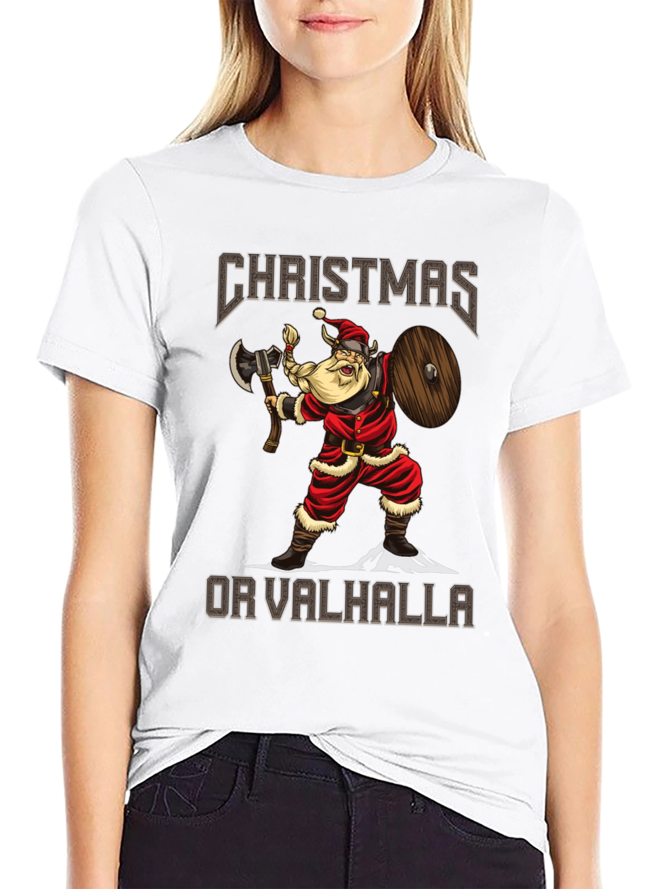 Christmas or Valhalla Viking Santa T-Shirt