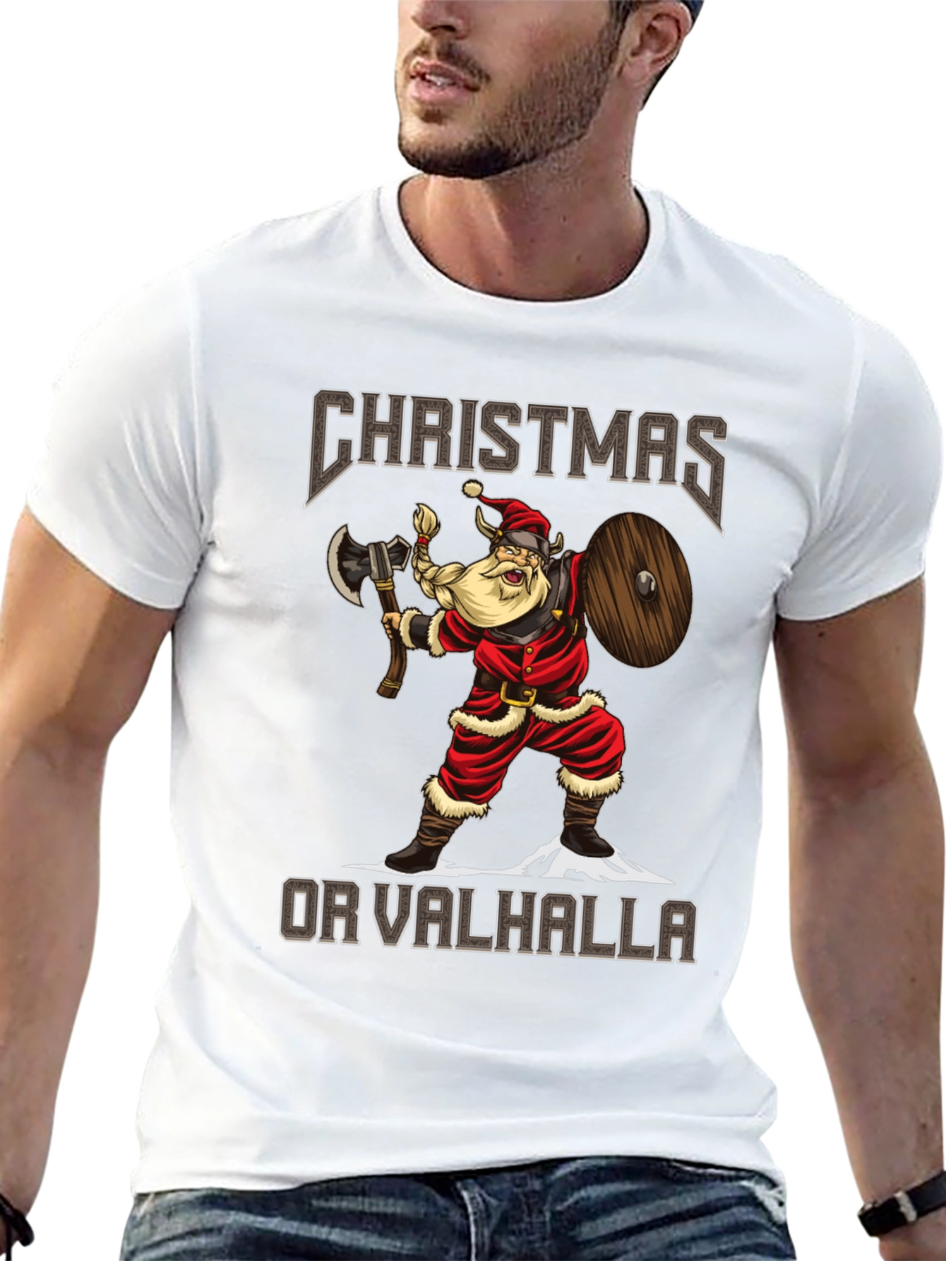 Christmas or Valhalla Viking Santa T-Shirt