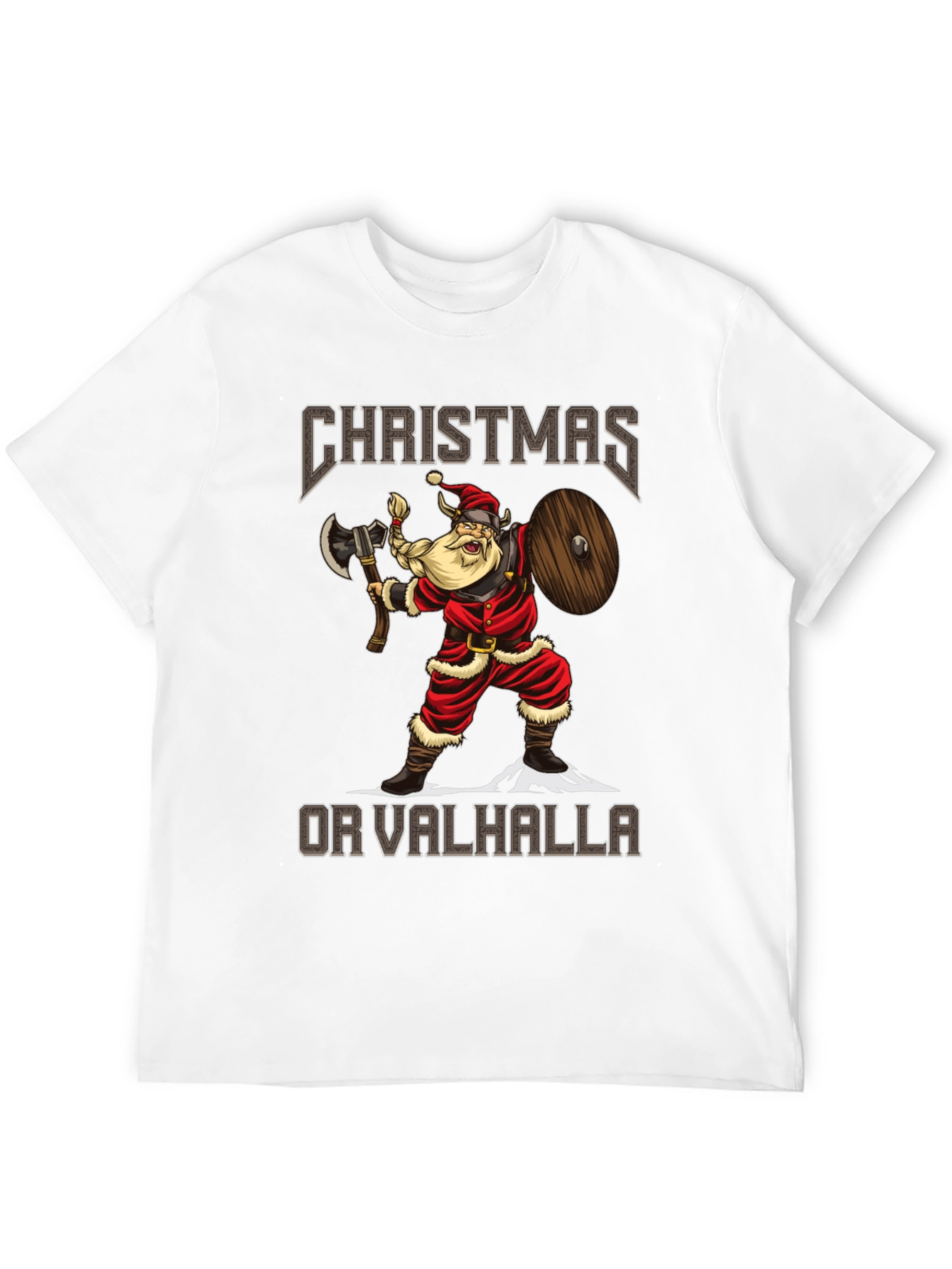 Christmas or Valhalla Viking Santa T-Shirt