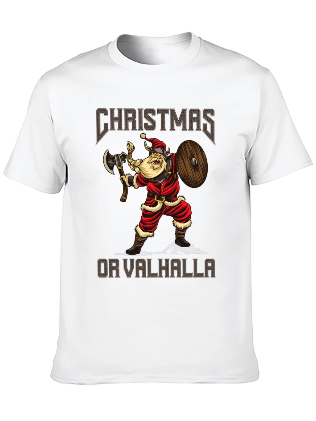 Christmas or Valhalla Viking Santa T-Shirt