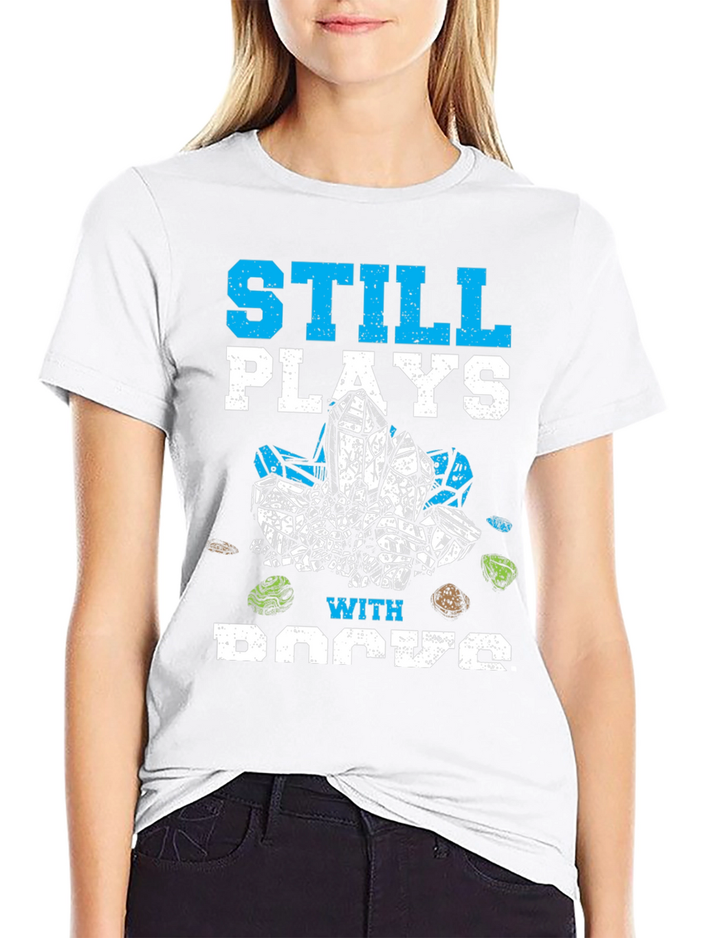 Still Plays with Rocks Funny Hobby T-Shirt