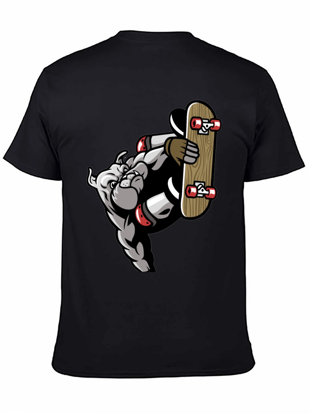 Bulldog Skateboarder Graphic Tee - Cool Streetwear