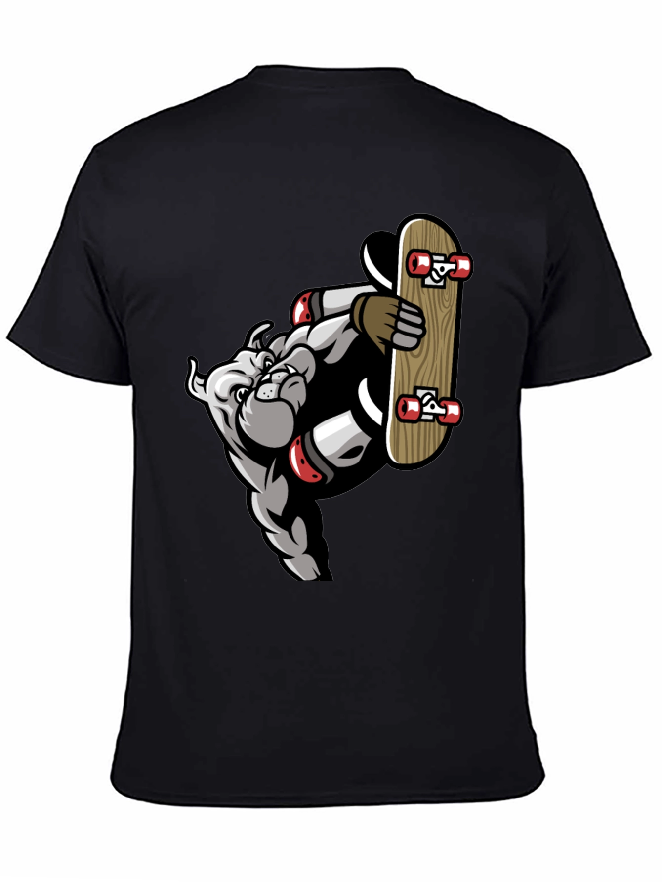 Bulldog Skateboarder Graphic Tee - Cool Streetwear