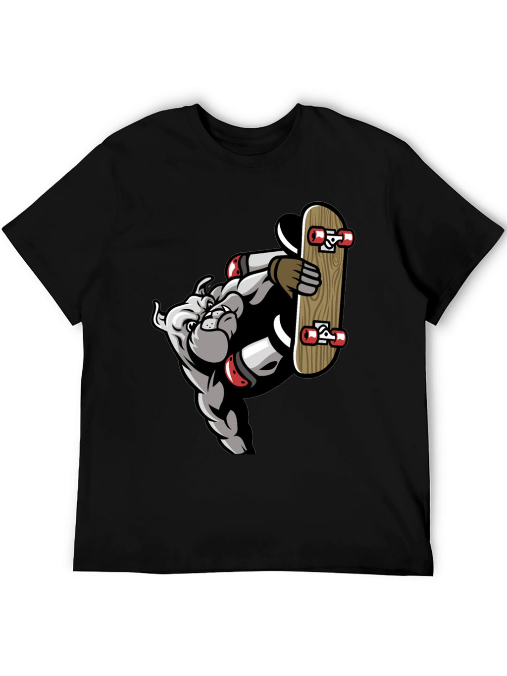 Bulldog Skateboarder Graphic Tee - Cool Streetwear