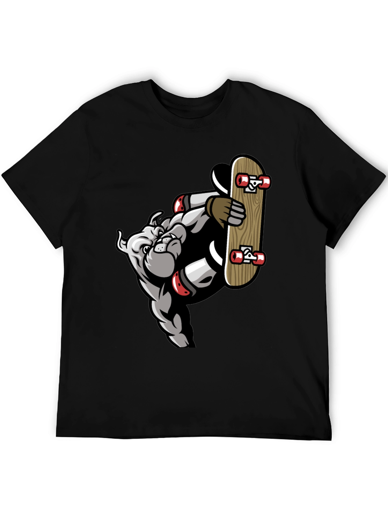 Bulldog Skateboarder Graphic Tee - Cool Streetwear