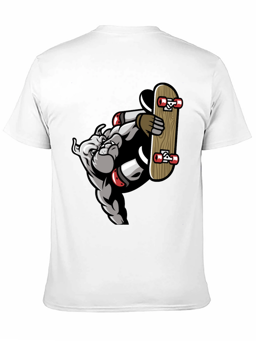 Bulldog Skateboarder Graphic Tee - Cool Streetwear