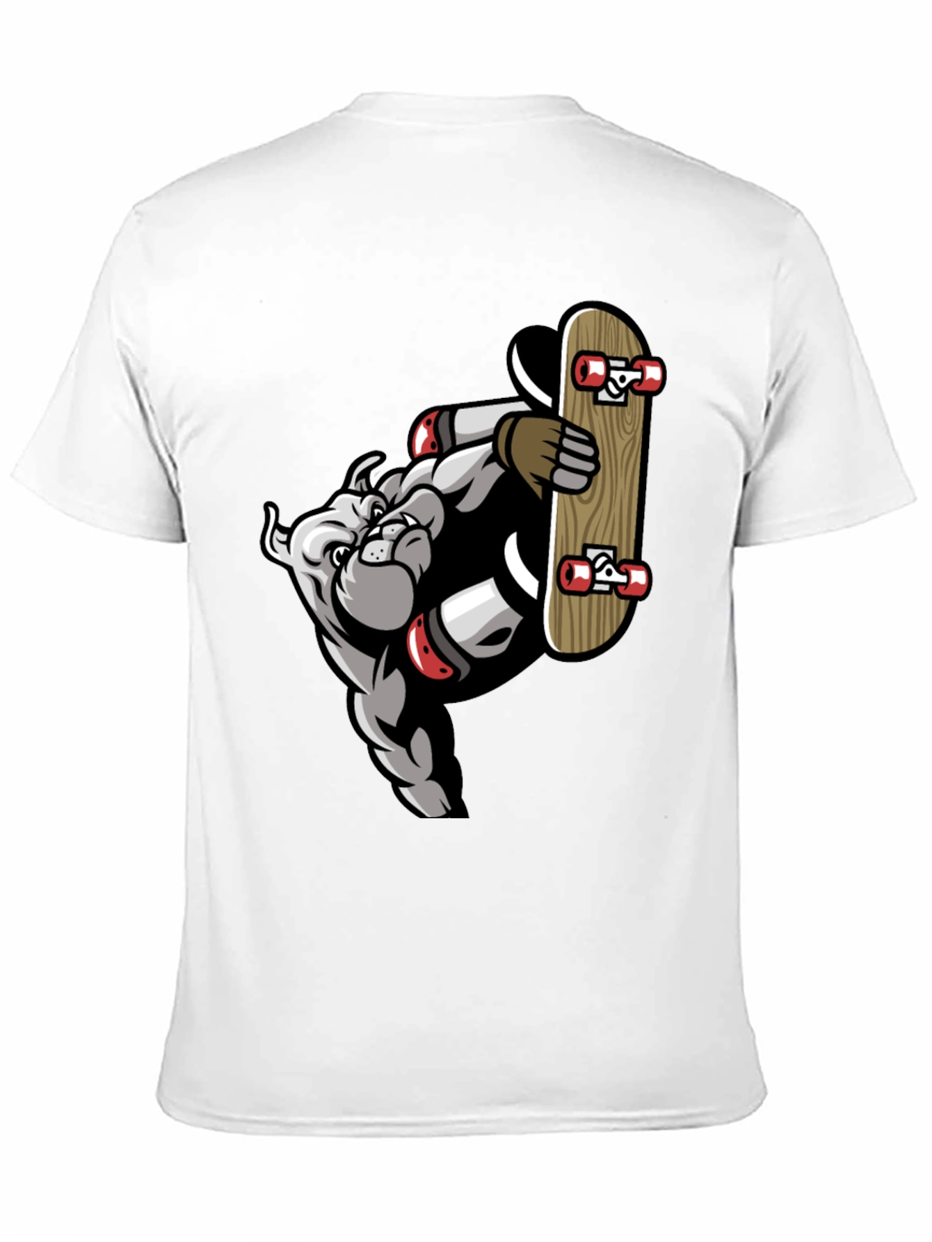 Bulldog Skateboarder Graphic Tee - Cool Streetwear