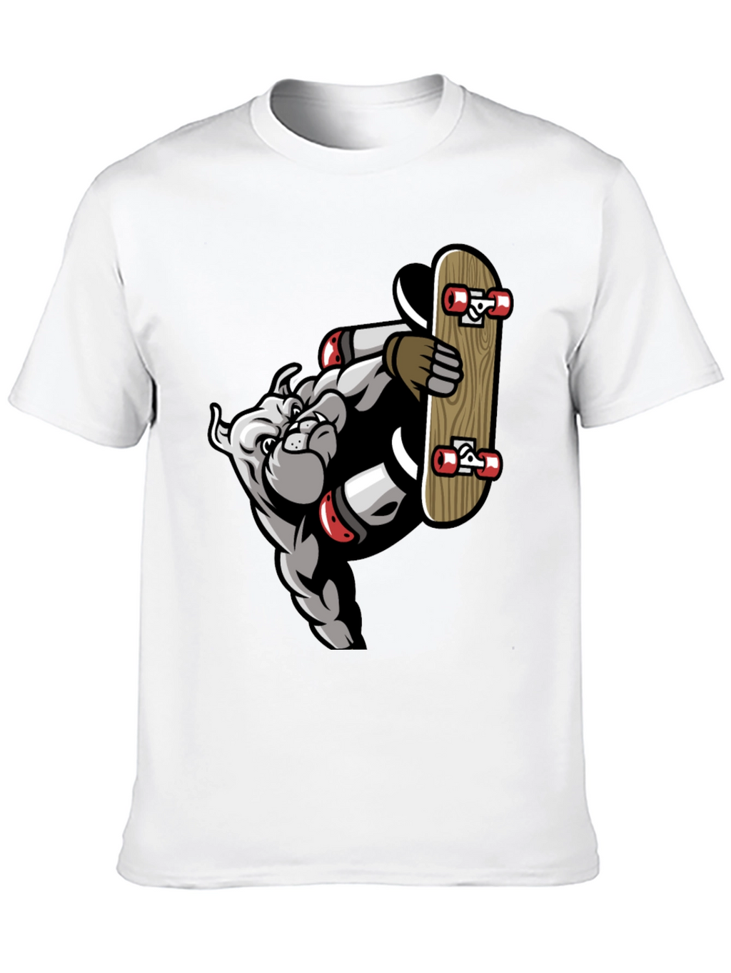 Bulldog Skateboarder Graphic Tee - Cool Streetwear