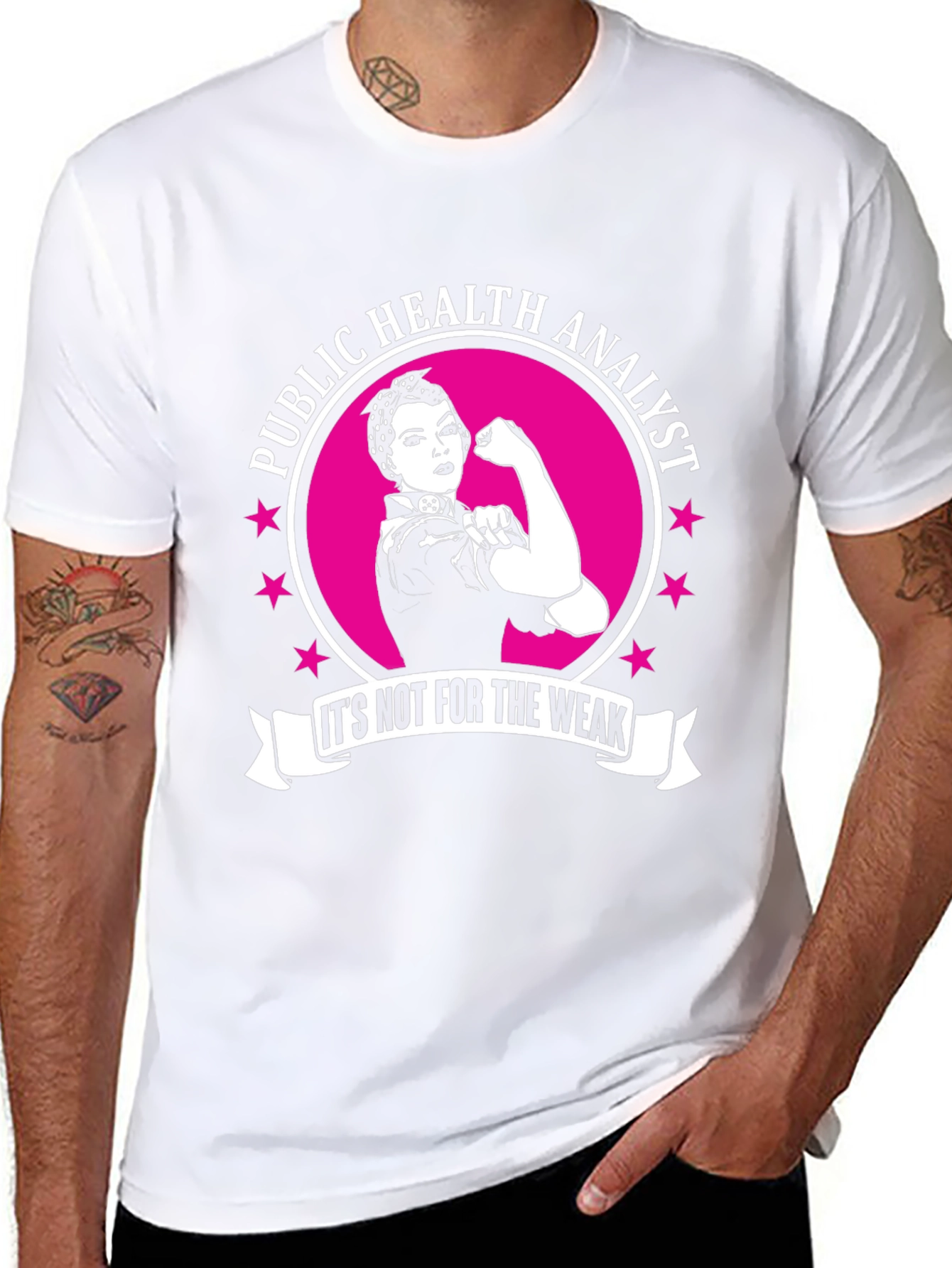 Public Health Analyst Strong Women Black T-Shirt