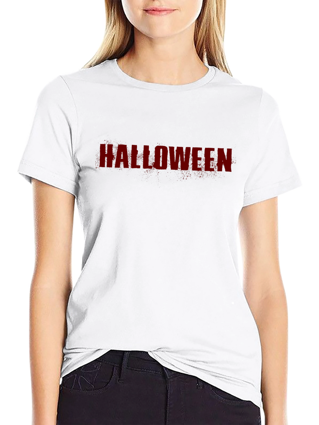 Halloween Graphic Tee - Black Short Sleeve Shirt