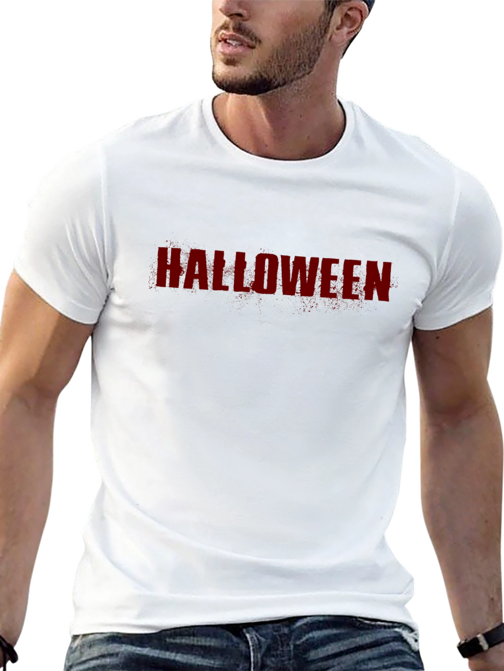 Halloween Graphic Tee - Black Short Sleeve Shirt