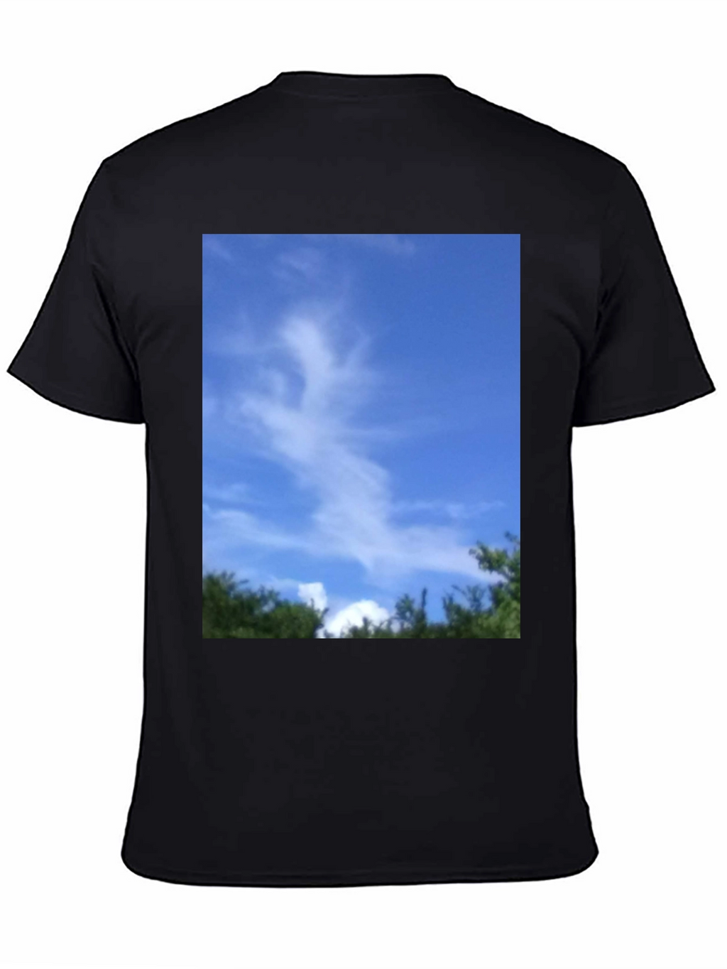 Sky Cloud Nature Graphic Tee - Black Unisex T-Shirt