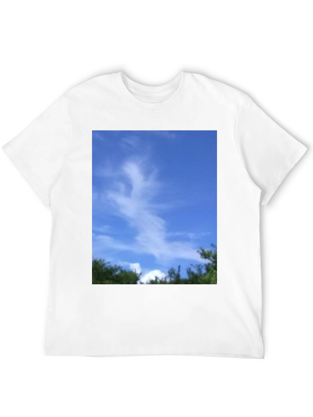 Sky Cloud Nature Graphic Tee - Black Unisex T-Shirt